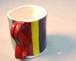Tall Striped Mug