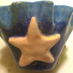 Starfish in the Ocean (Pitch Pot) (Fired)