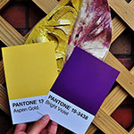 Pantone Aspen Gold and Bright Violet