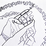Shielding Reverberation - Hand Outline Drawing