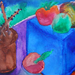 Fruity Vaporization - Fruit Watercolor Landscape