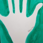 Negative space drawing-hand