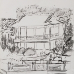 National Palace Museum Gardens Sketch