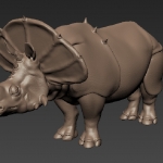 Rhino model 3/4 view