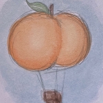 Peach hot air balloon