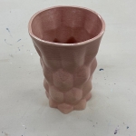 crackle pink vase
