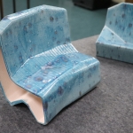 Glazed White Stoneware Chair 2