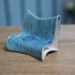 Glazed White Stoneware Chair Tiny 2