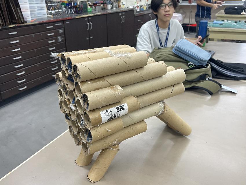 Cardboard tube connection