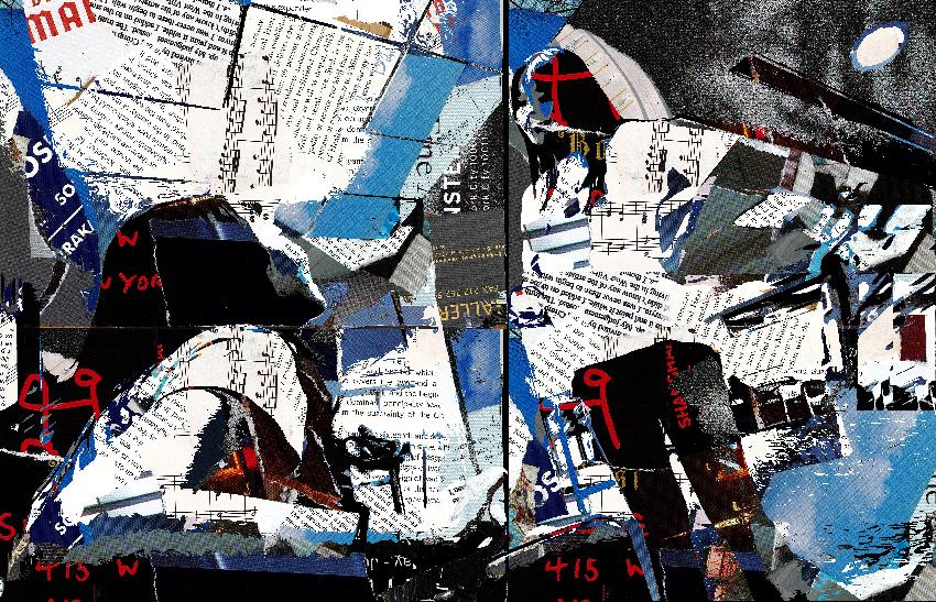 Exaggerated Foreshortening Collage Design