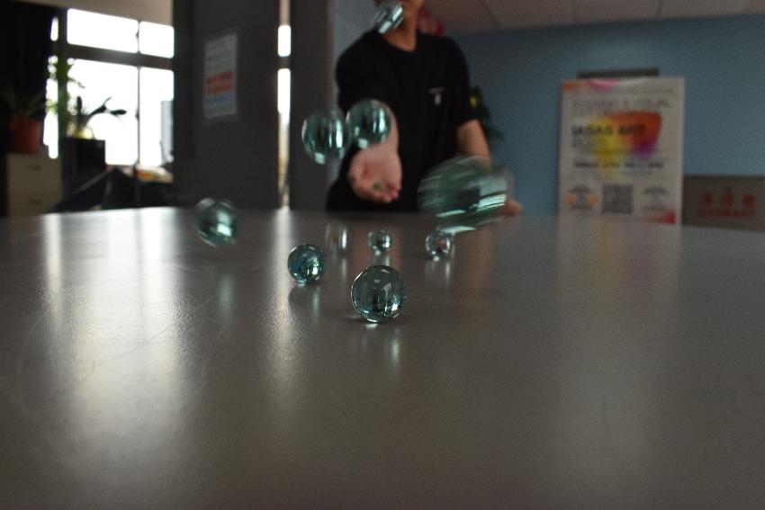 Glitter and Orange and Marble and cereal and tea