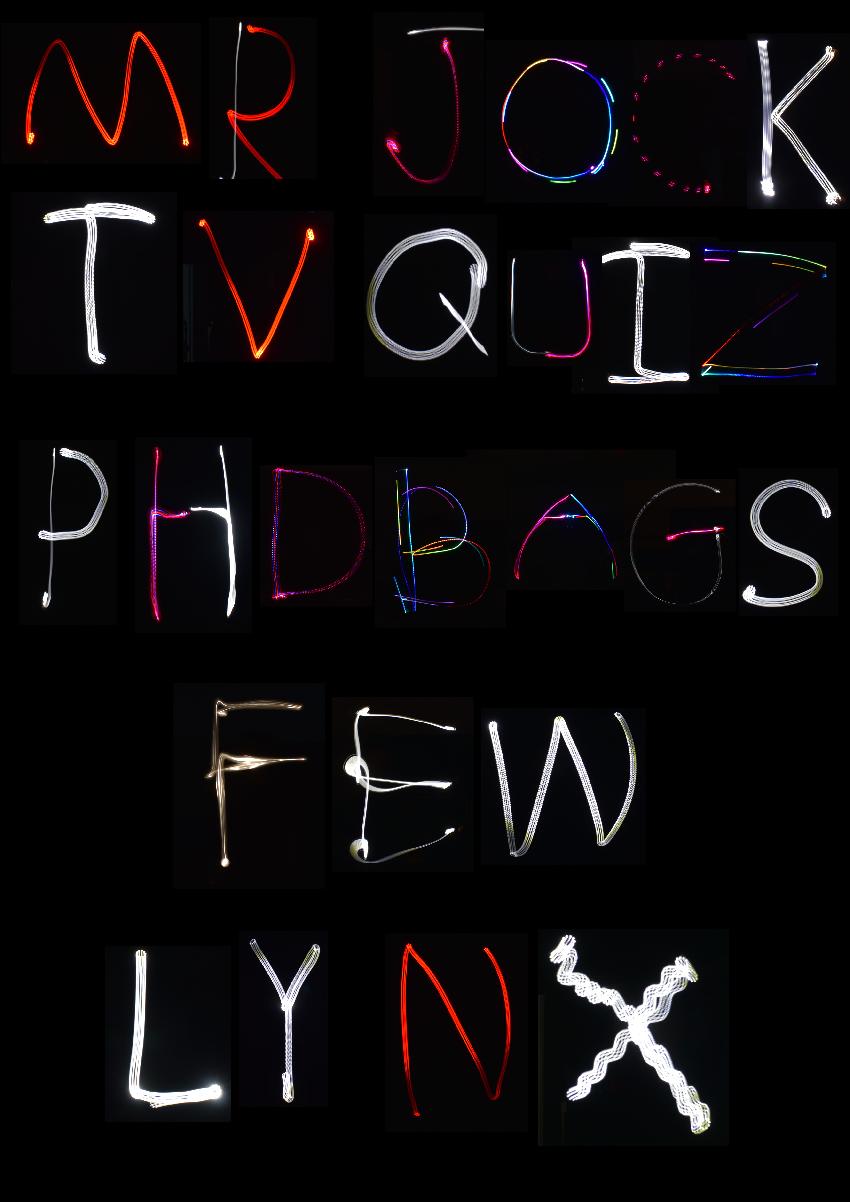 Light Painting Alphabet