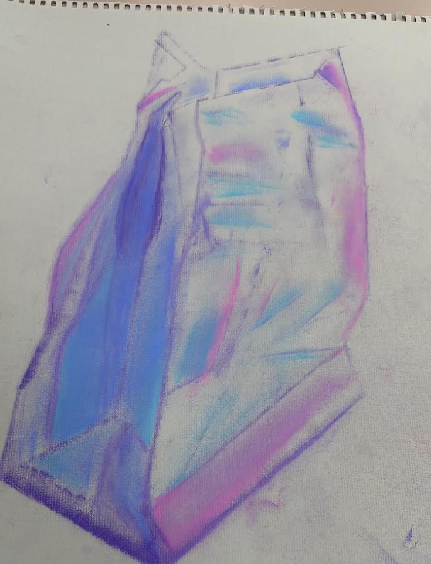 Paper bag in pastel